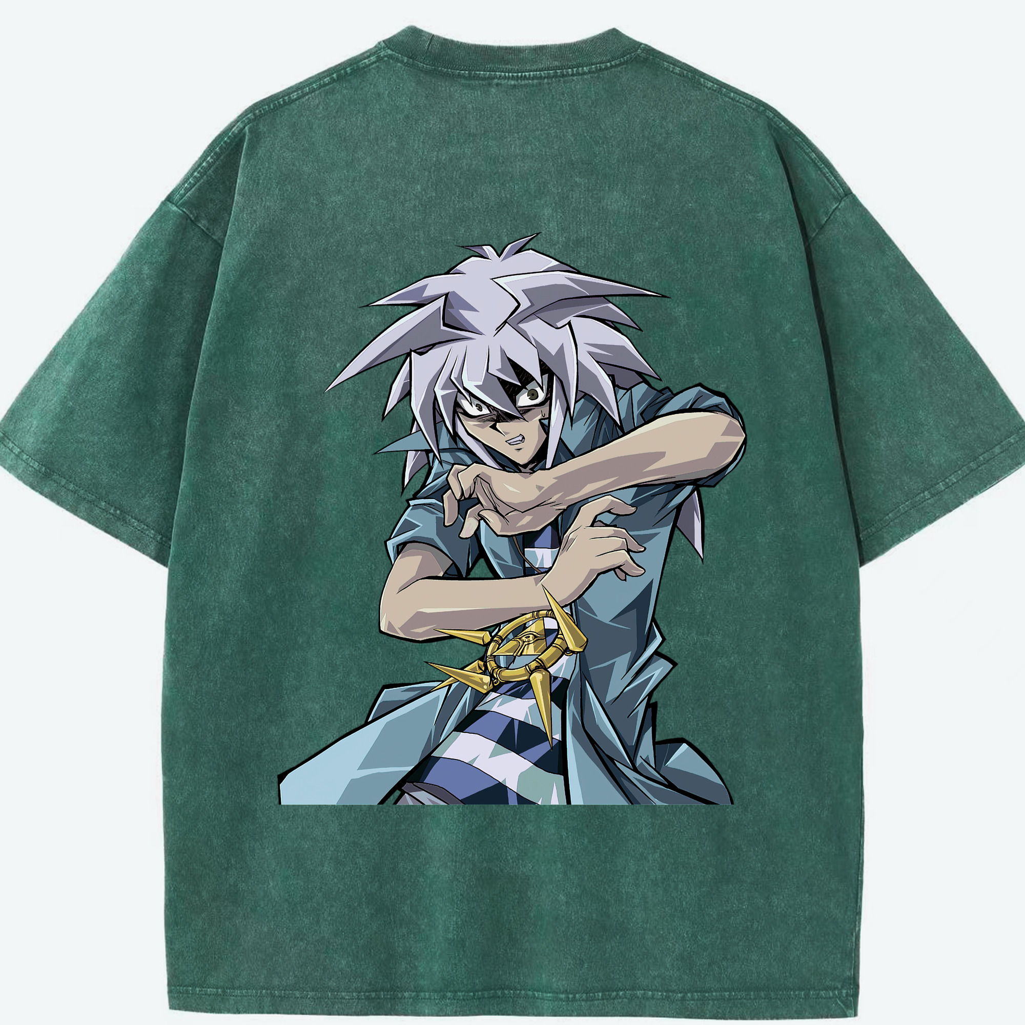 （画像用） 遊☆戯☆王 Yu-Gi-Oh! 綿100% ヴィンテージ風 半袖Tシャツ（背面プリント）